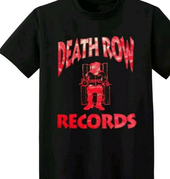 death row records t shirt red